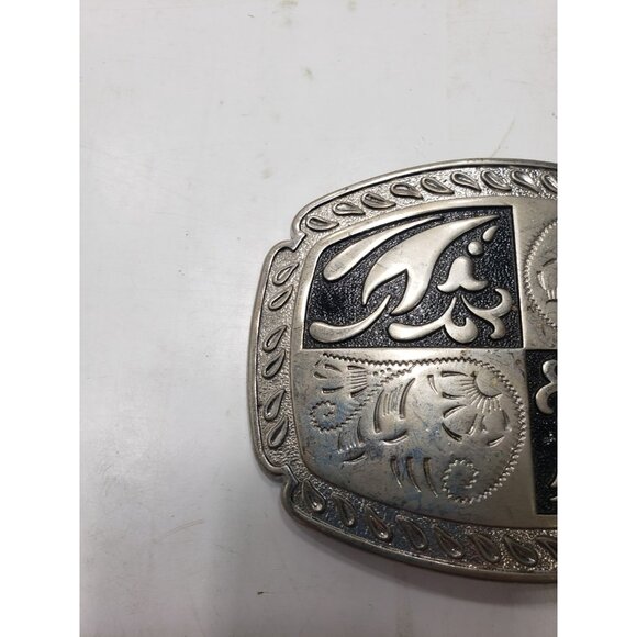 Lot Of 3 Vintage Oklahoma City Guess Y2K Chunky Big Two Tone Western Belt Buckle - Picture 13 of 16